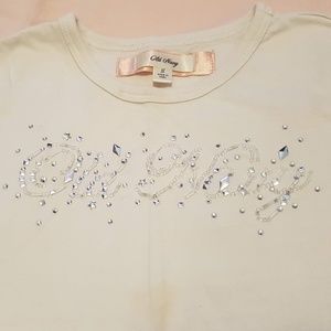Sparkley Off White Old Nave T-shirt Girls